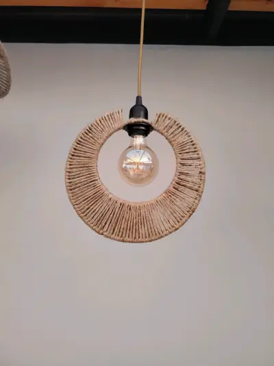 Lámpara colgante de yute Orión S - miniatura 2