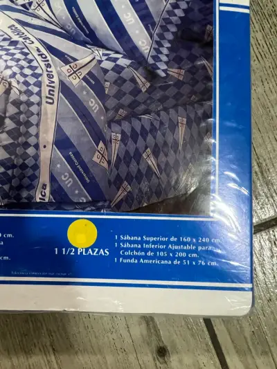 Juego de sábanas UNIVERSIDAD CATÓLICA 1.5 plazas - miniatura 4