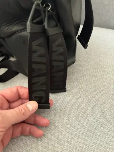 Mochila negra de cuero Alexander Wang x H&M - miniatura 3
