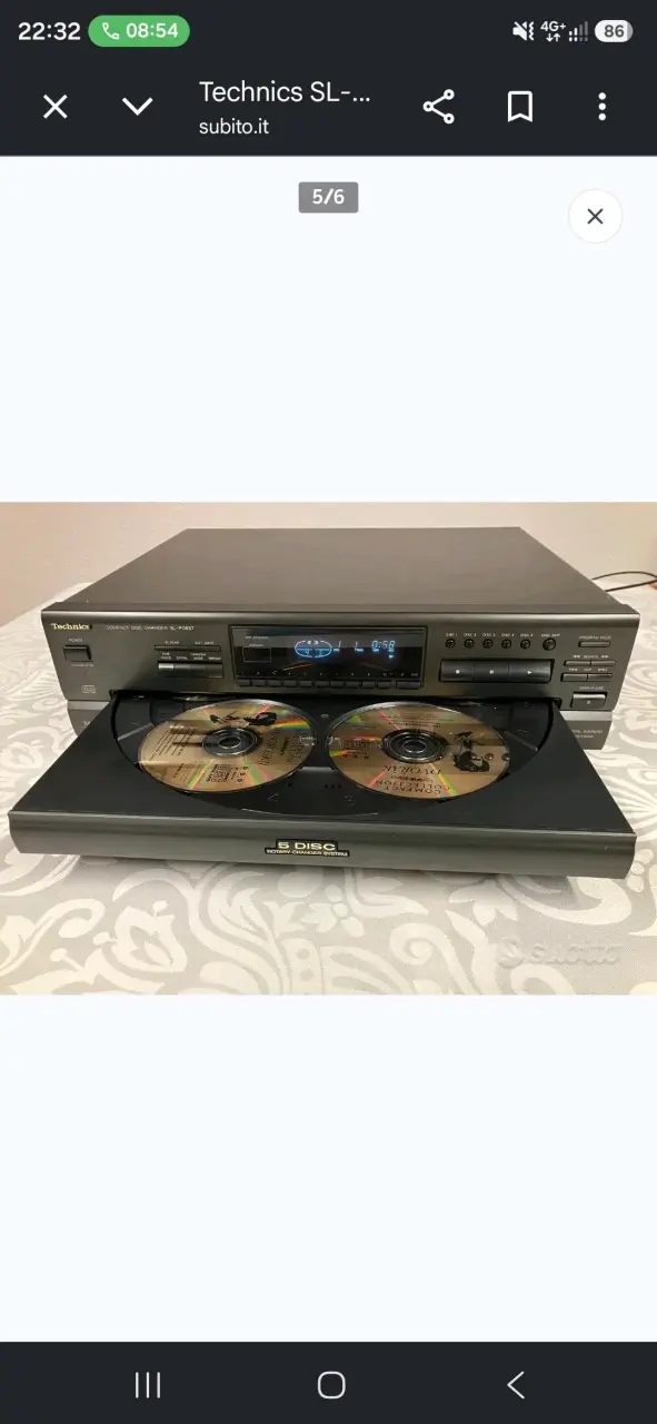 Cambiador de CD Technics SL-PD887 para 5 discos - 2