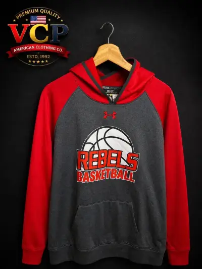 Polerón Under Armour Rebels Basketball rojo y gris - miniatura 3