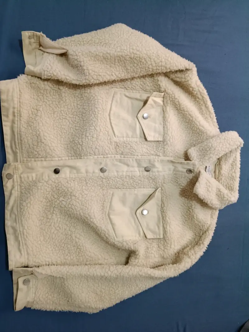 Chaqueta de lana beige Basement para mujer - 1