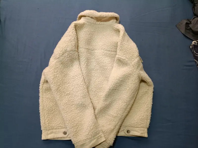 Chaqueta de lana beige Basement para mujer - 2
