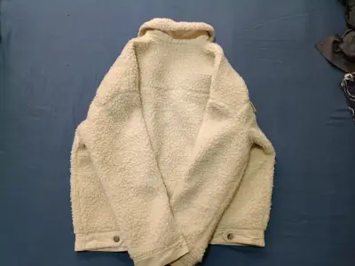 Chaqueta de lana beige Basement para mujer - miniatura 2