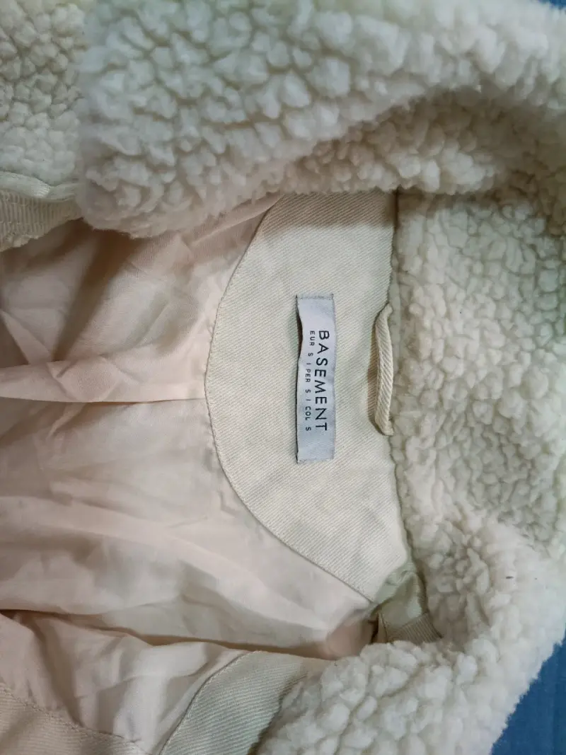 Chaqueta de lana beige Basement para mujer - 3
