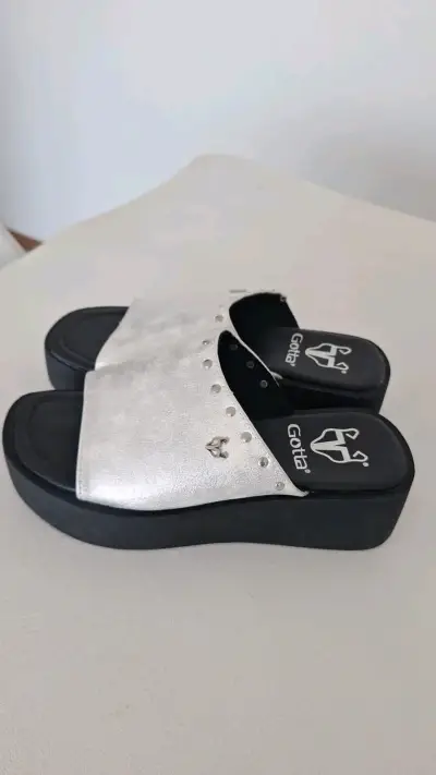 Sandalias plataforma plateadas Gotta - miniatura 1