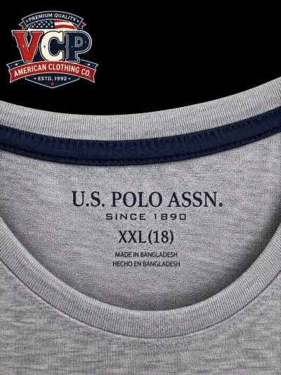 Polera gris U.S. Polo Assn. 18 niño/s adulto - miniatura 2