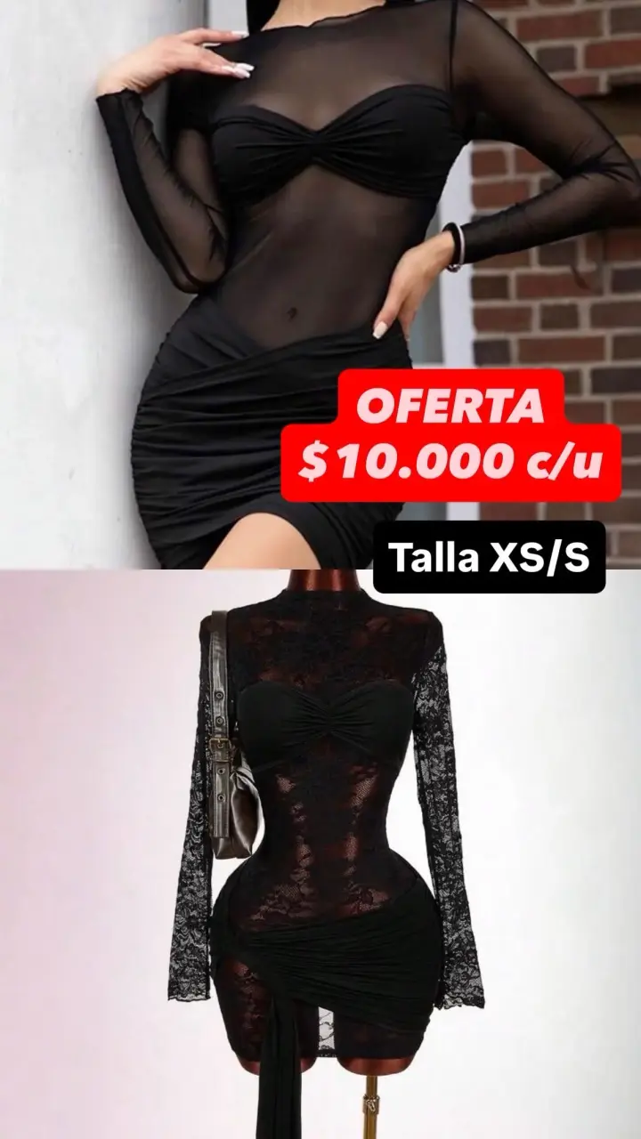 Conjunto de Top y Falda con Lentejuelas Negro - 2