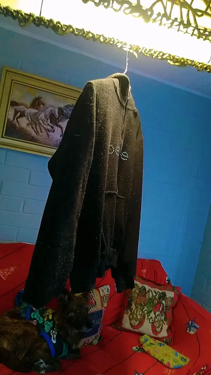 Chaqueta negra con cierre y diseño brillante - 2