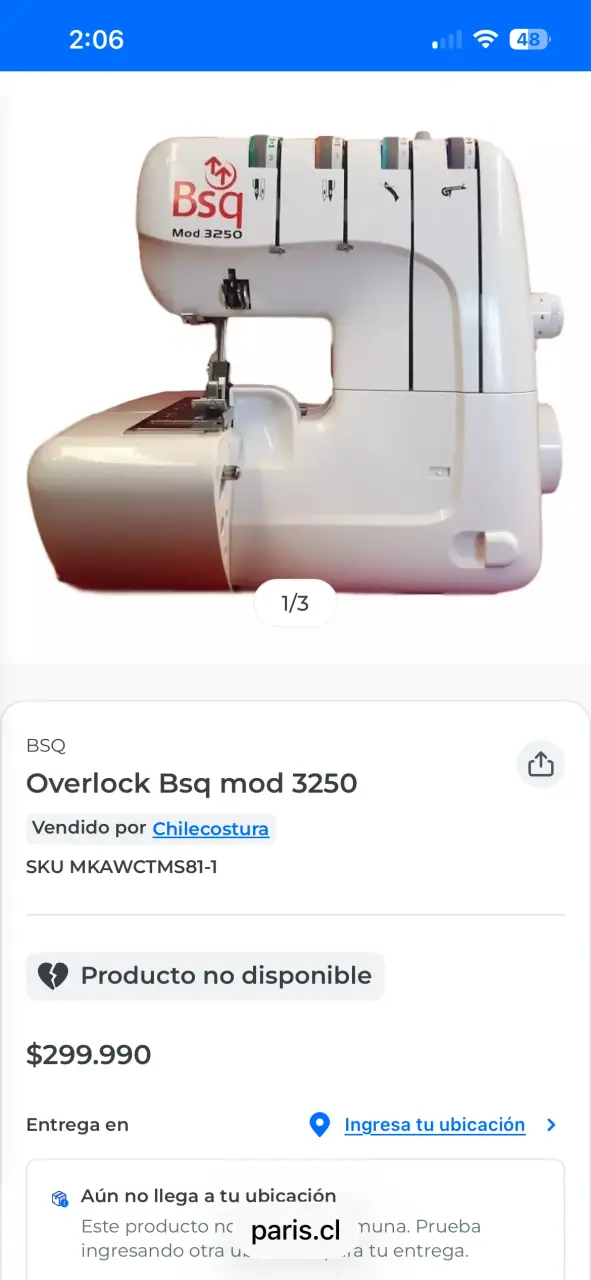 Máquina Overlock BSQ Mod 3250 multifuncional - 1
