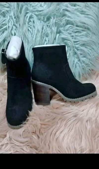 Botines de tacón alto negros para mujer - miniatura 1
