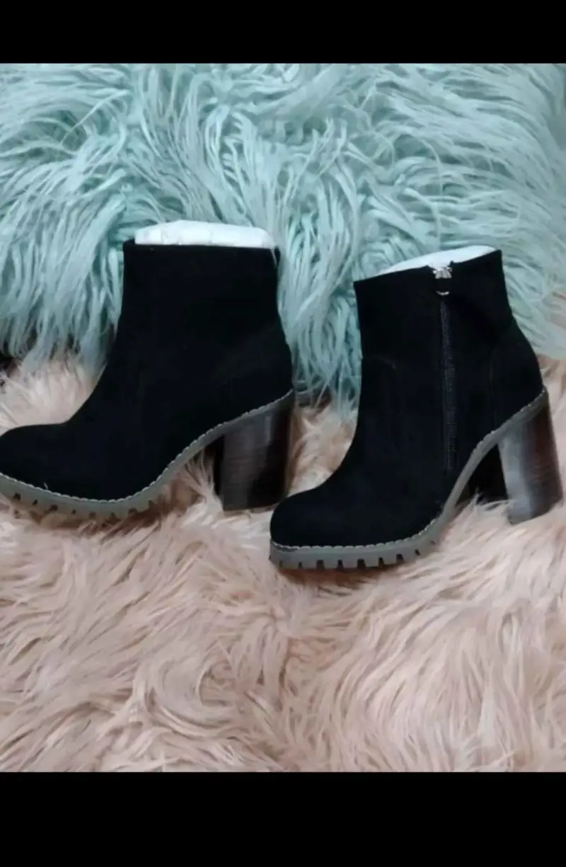 Botines de tacón alto negros para mujer - 2