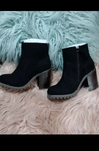 Botines de tacón alto negros para mujer - miniatura 2