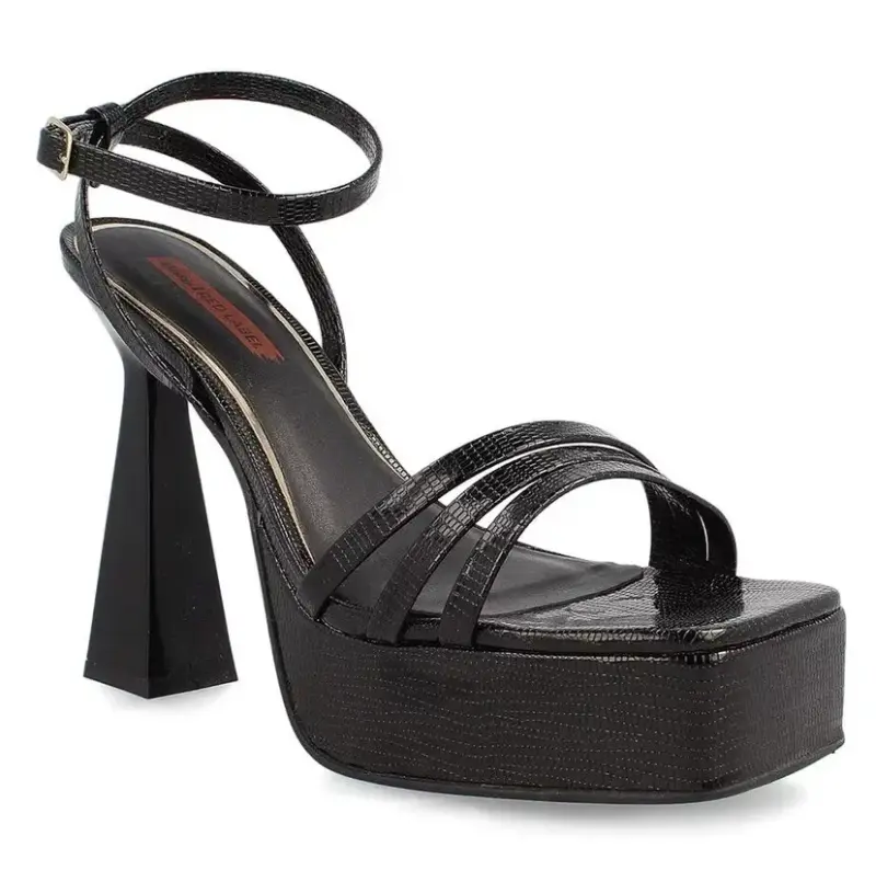 Sandalias de Tacón Alto Negras Elegantes - 1