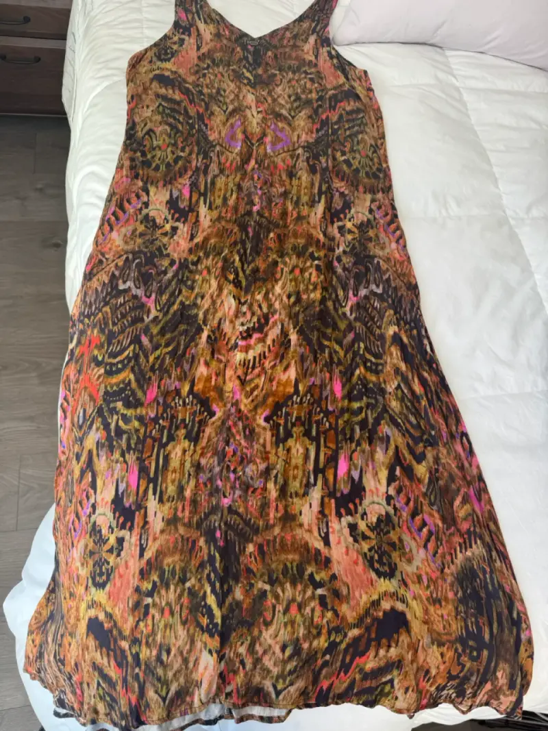 Vestido largo estampado bohemio - 2