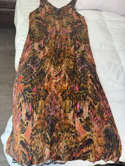 Vestido largo estampado bohemio - miniatura 2