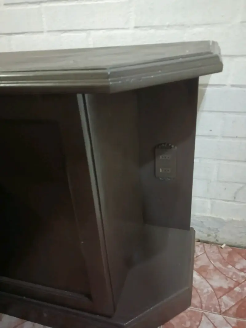 Mueble de esquina de madera oscuro - 4