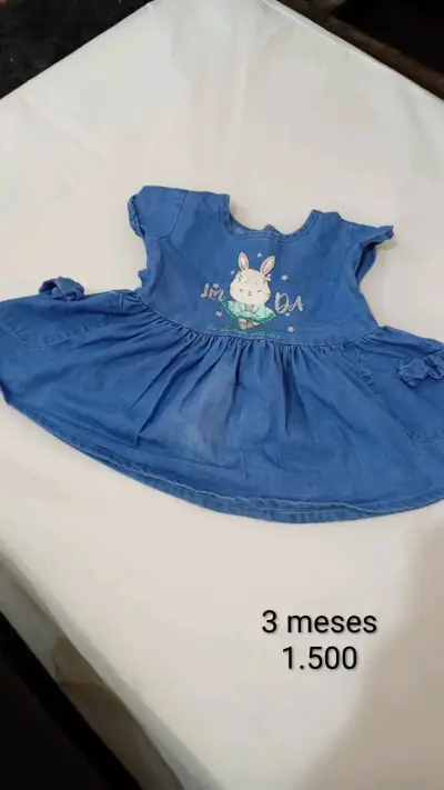 Vestido de mezclilla para bebé 3 meses - miniatura 1