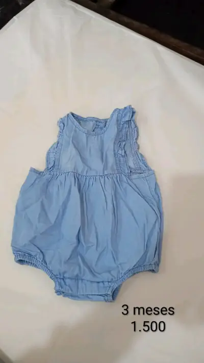 Vestido de mezclilla para bebé 3 meses - miniatura 2