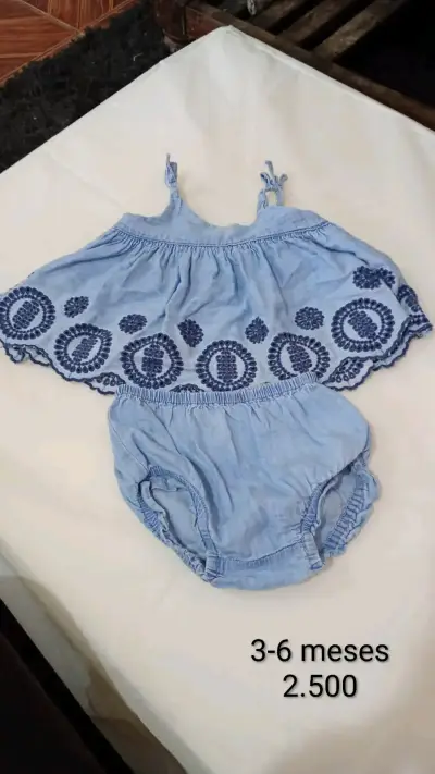 Vestido de mezclilla para bebé 3 meses - miniatura 3