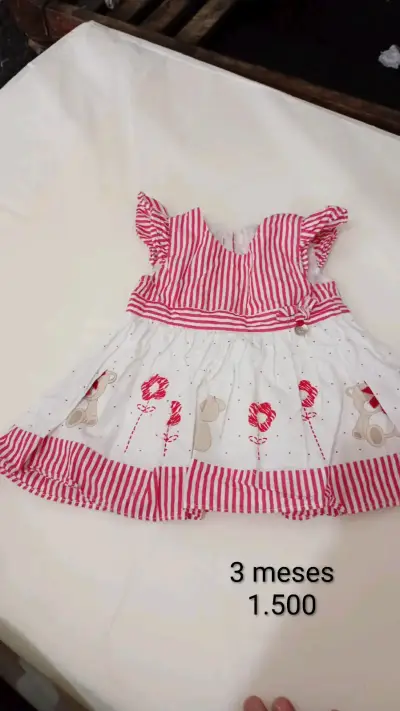 Vestido de mezclilla para bebé 3 meses - miniatura 4
