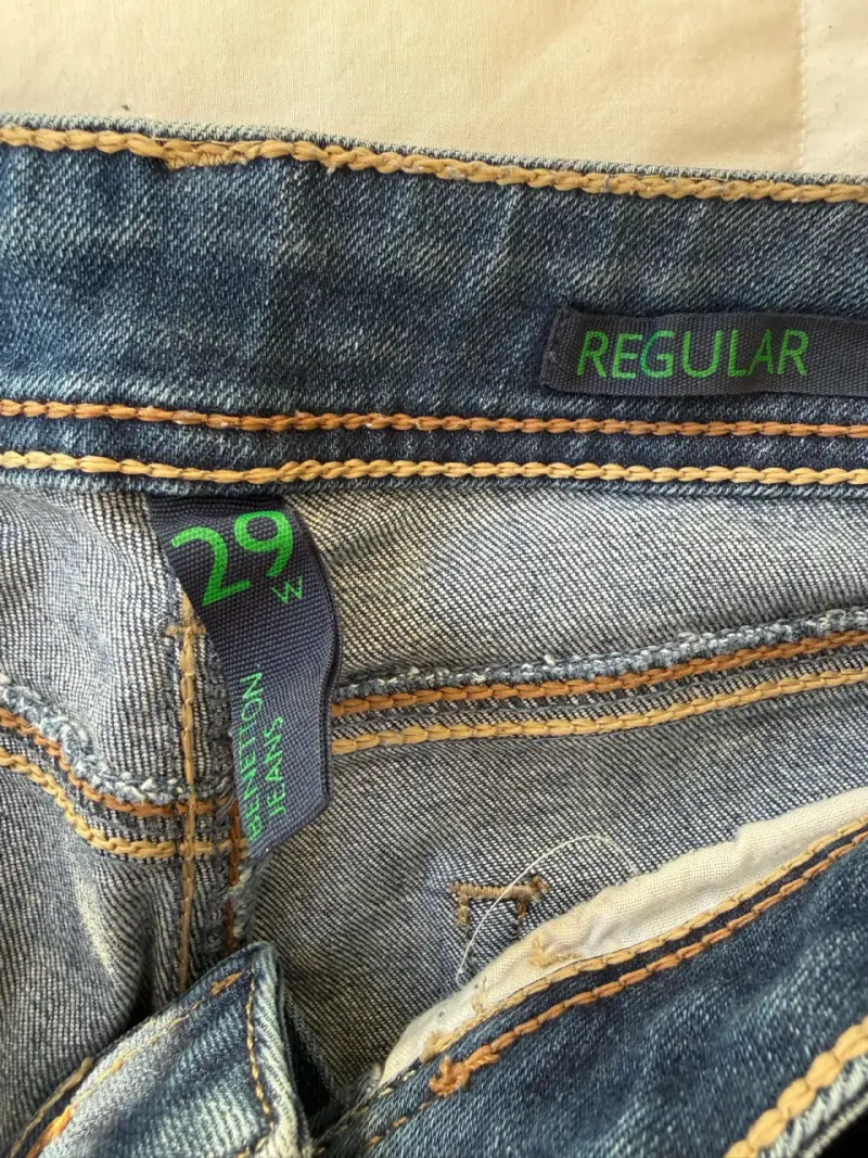 Jeans azul regular para mujer talla 29 - 3