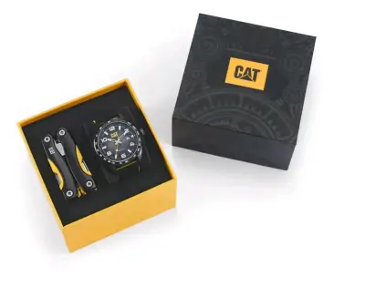 Reloj y herramienta multiusos CAT en caja original - miniatura 1