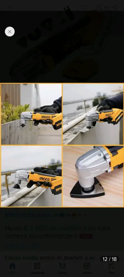 Herramienta multifuncional inalámbrica Ingco 20V - miniatura 3
