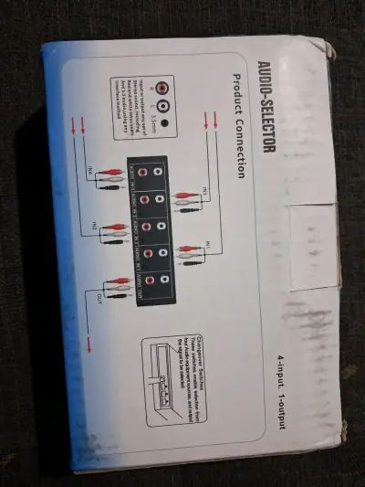Selector de Audio Estéreo 4 entradas 1 salida Aux - miniatura 2