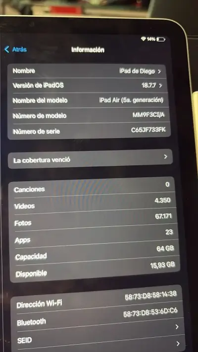 iPad Air 5ta Generación 64GB Gris Espacial - miniatura 4