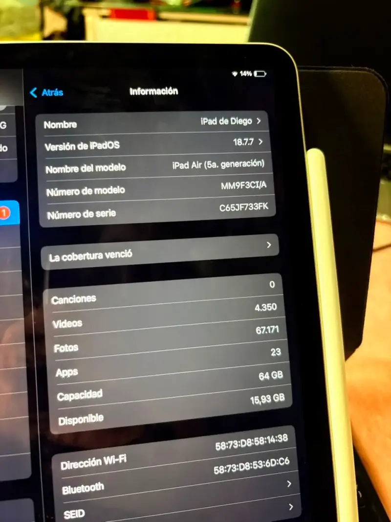 iPad Air 5ta Generación 64GB Gris Espacial - 5