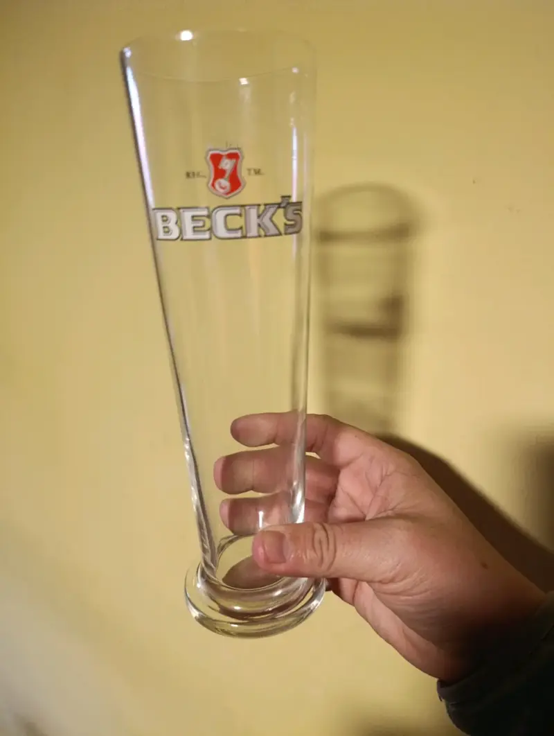 Vaso de cerveza Beck's de vidrio alto - 3