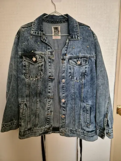 Chaqueta Americanino nueva de mezclilla y leopardo - miniatura 1