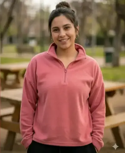 Polerón de polar beige para mujer - miniatura 4