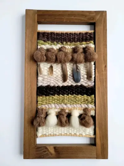Tapiz decorativo artesanal enmarcado - miniatura 1