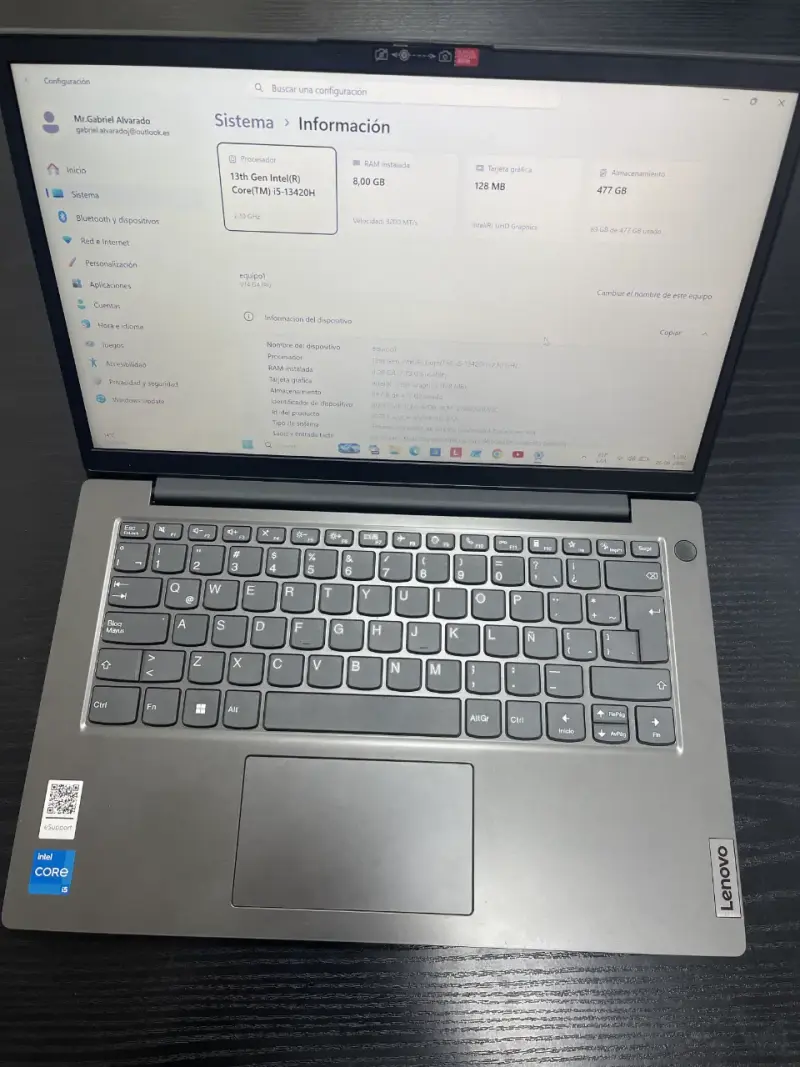 Notebook I5-13420H - GB RAM - 512 SSD - 3