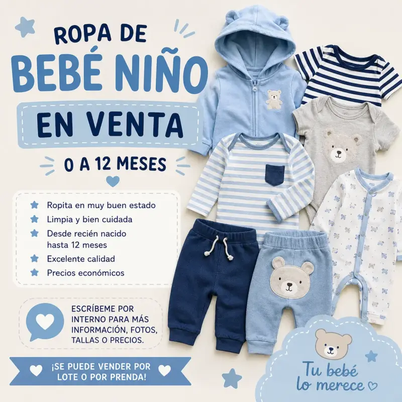 Ropa de bebé niño 0 a 12 meses en venta - 1