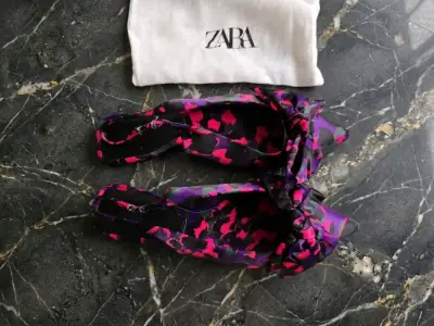 Zapatos de tacón Zara estampado floral - miniatura 1