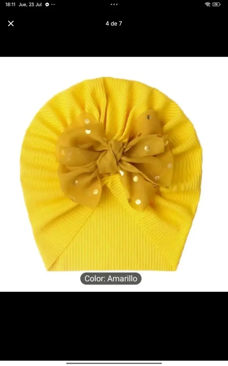 Turbante para bebé con lazo decorativo - 4