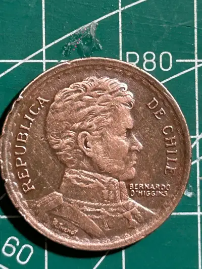 Moneda chilena de 1 peso 1953 - miniatura 2