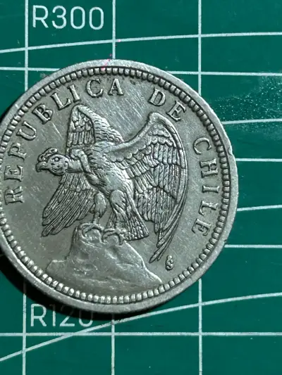 Moneda antigua de 1 peso chileno 1933 - miniatura 2