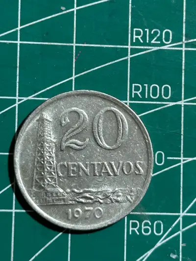 Moneda de 20 centavos de Brasil 1970 - miniatura 1
