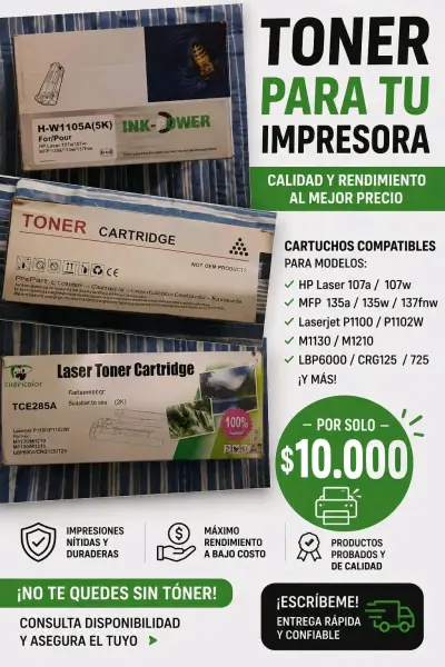 Tóner compatible para impresoras HP y Brother - miniatura 1