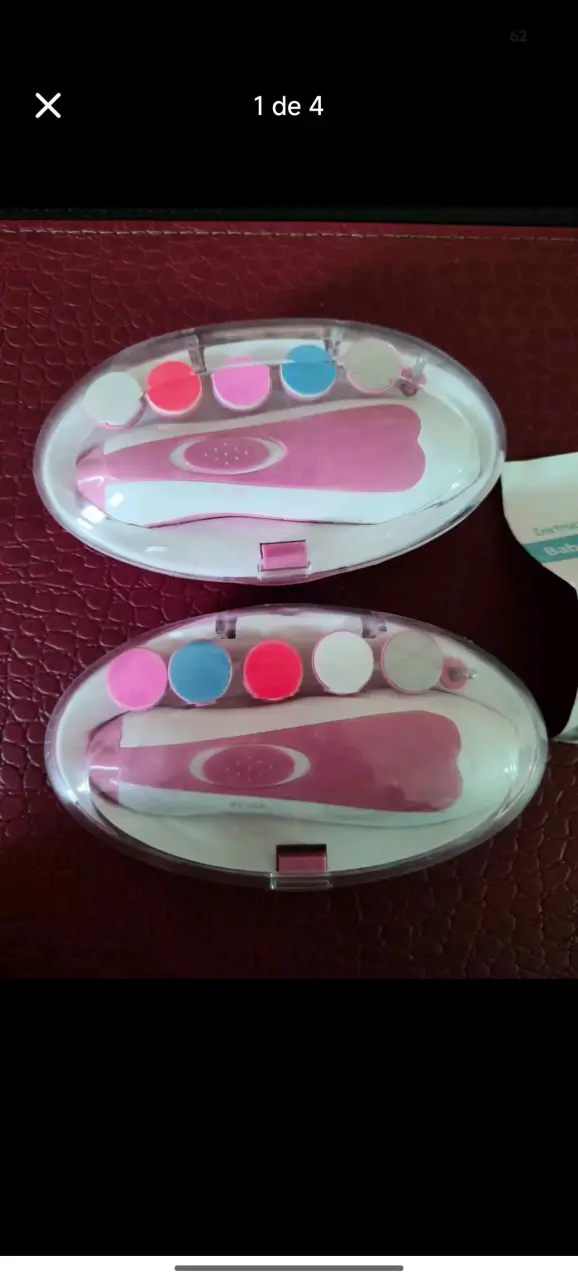 Lima de uñas eléctrica para bebés rosa - 2