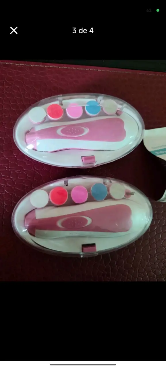 Lima de uñas eléctrica para bebés rosa - 3