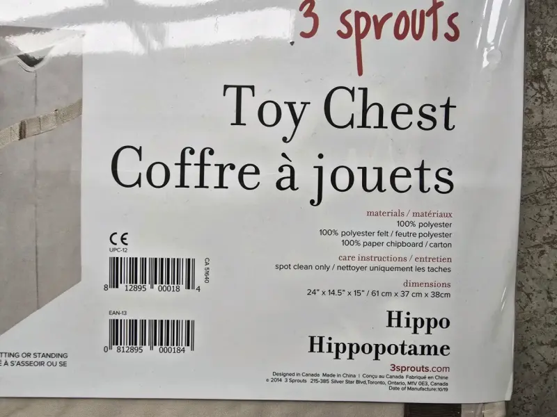 Baúl de Juguetes 3 Sprouts Hipopótamo - 2