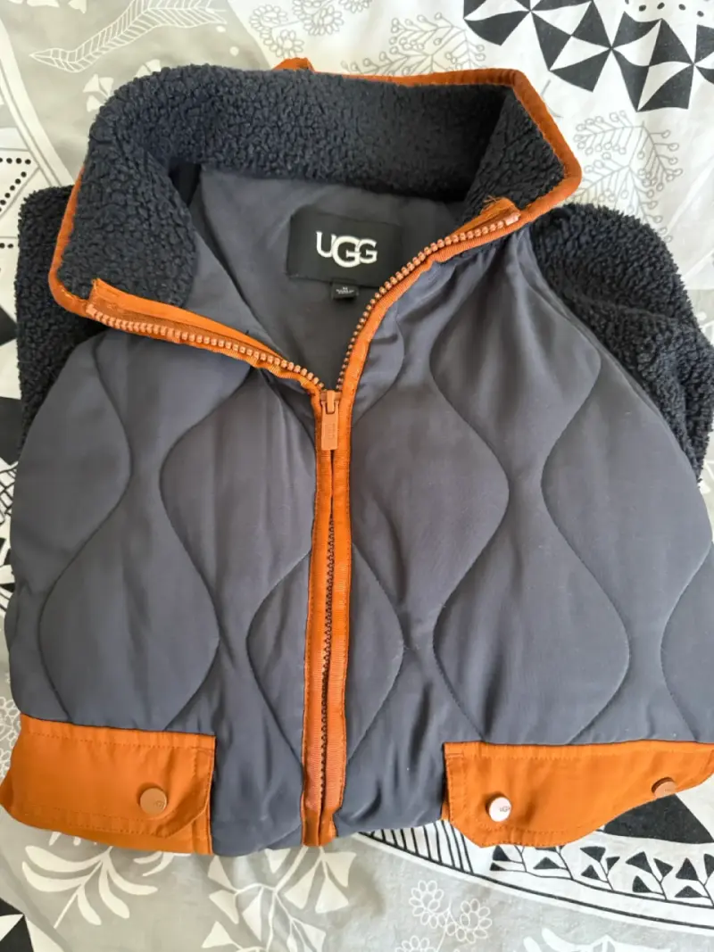 Chaqueta de invierno UGG gris y naranja - 3