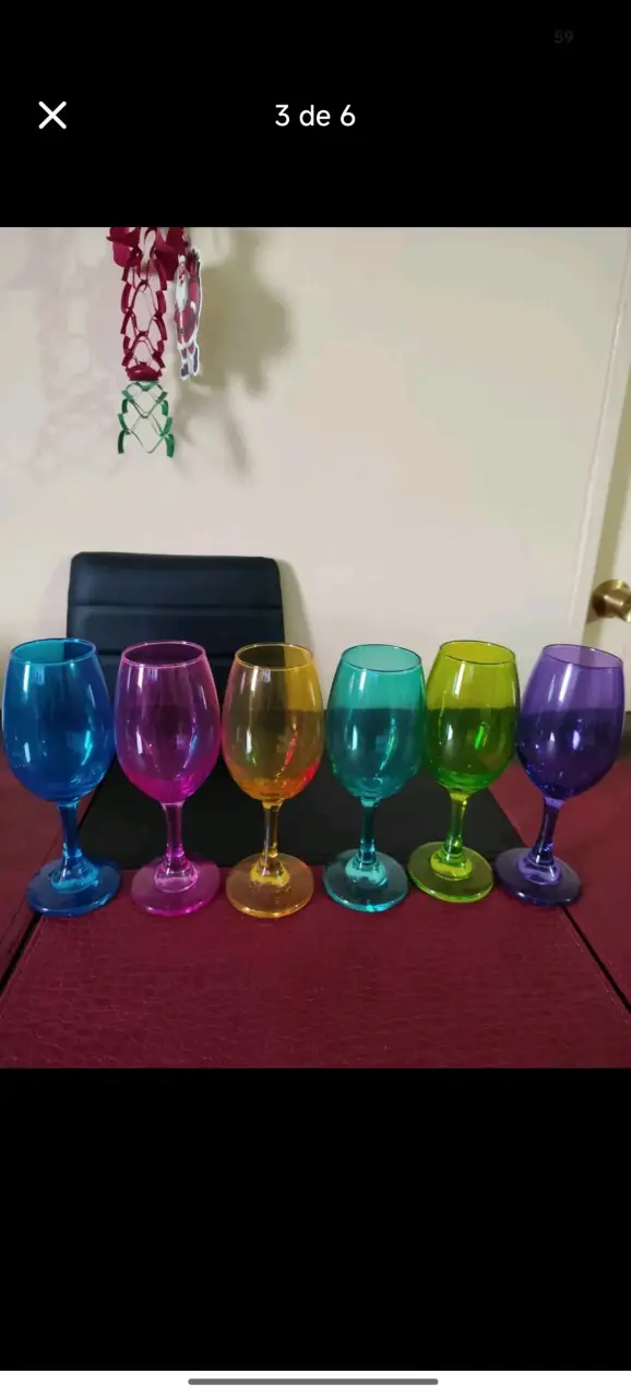 Set de Copas de Vino Anchas de Colores - 2