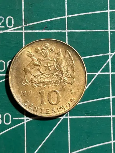 Moneda chilena de 10 centésimos 1971 - miniatura 1