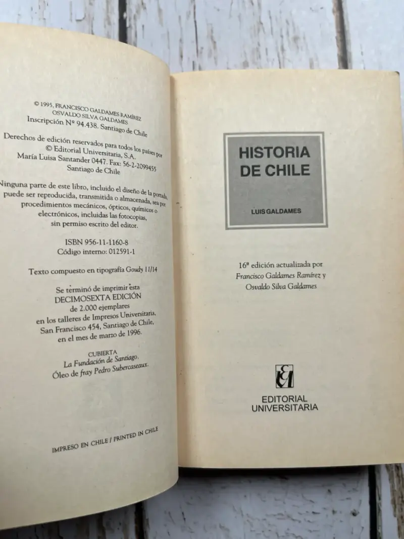 Libro Historia de Chile por Luis Galdames - 3